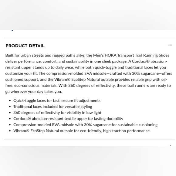 Hoka One One Transport Black Sneakers Trail Running Size 11.5 Men's - Picture 7 of 7